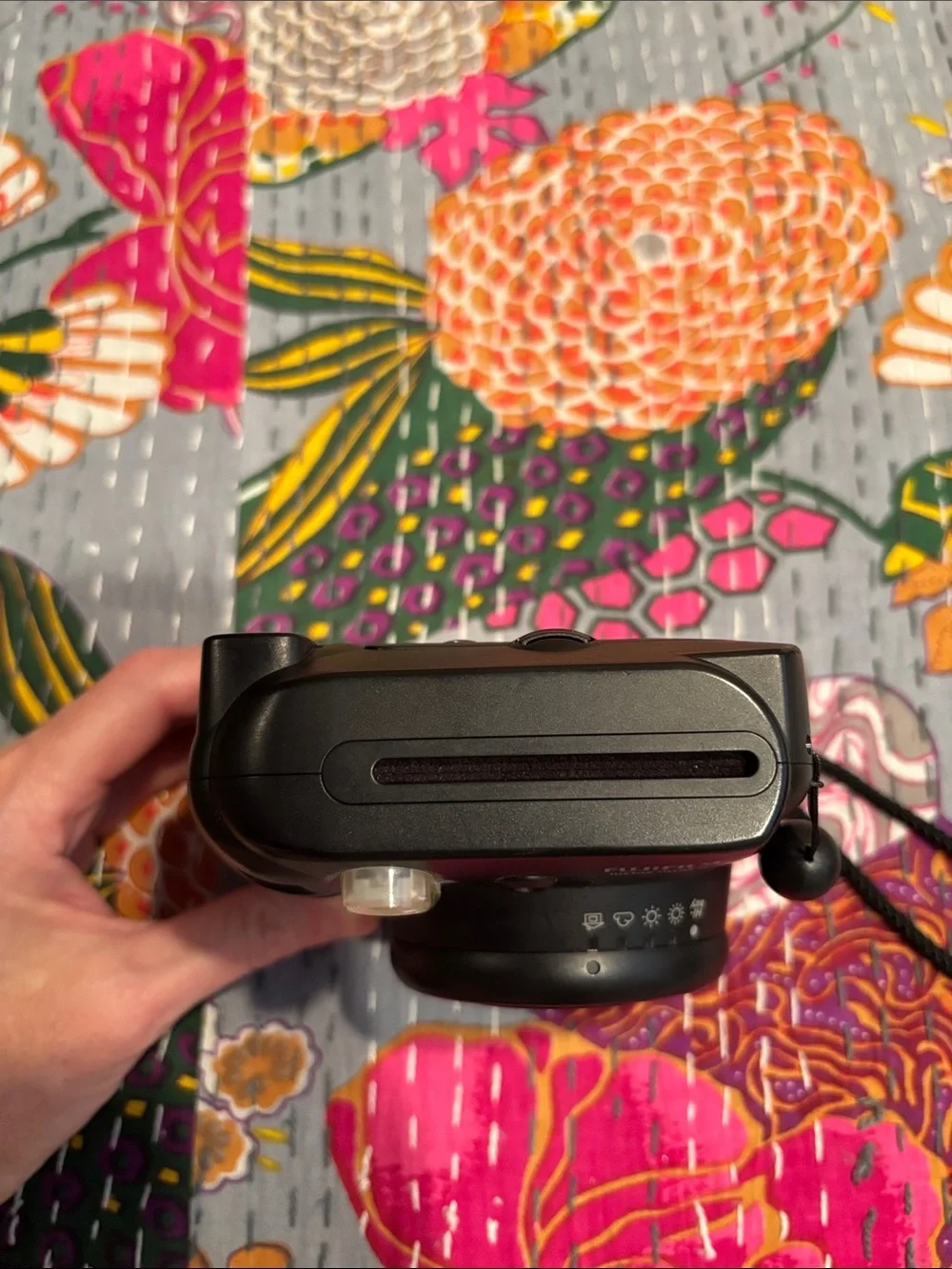 Fujifilm Black Instant Film Camera with Built-In Flash
